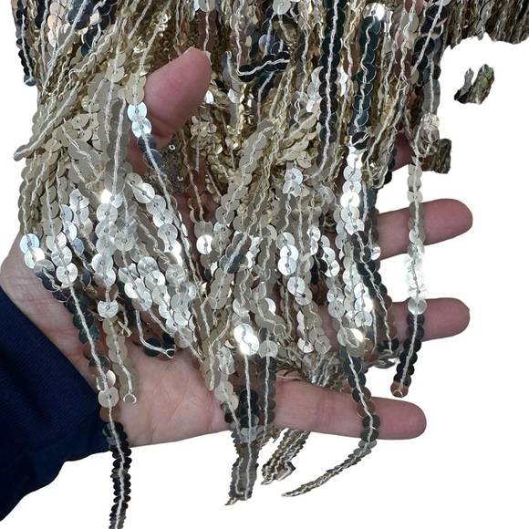 Night Moves by ALLURE Gold Sequin Evening Flapper Gatsby Sleeveless Dress, 10 - Picture 3 of 15